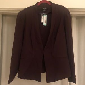 Plus size burgundy blazer